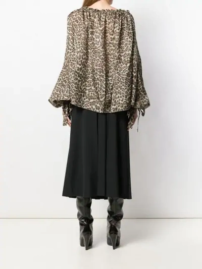 Shop Zimmermann Suraya Leopard Print Blouse In Brown