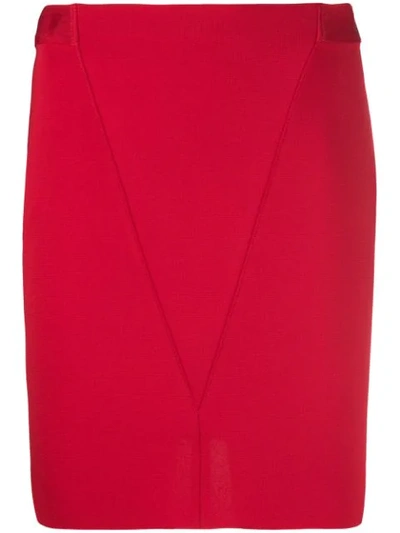 Shop Givenchy Fitted Skirt In Red