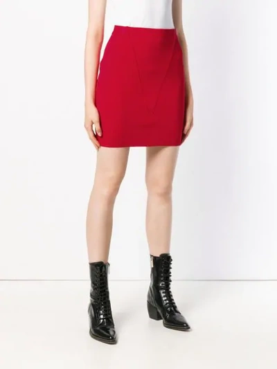 Shop Givenchy Fitted Skirt In Red