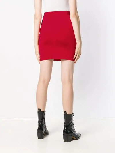 Shop Givenchy Fitted Skirt In Red