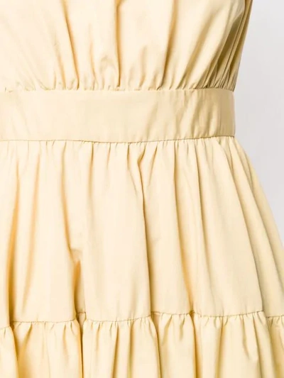 Shop Aspesi Midi Flared Dress In Yellow