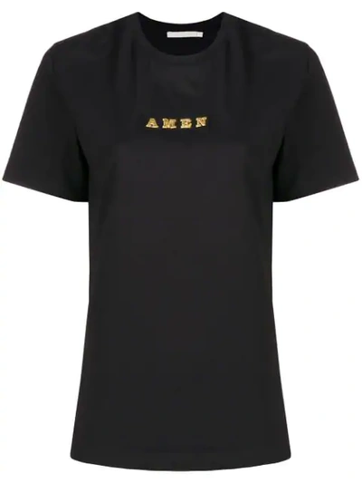 Shop Amen Embroidered Logo T-shirt - Black