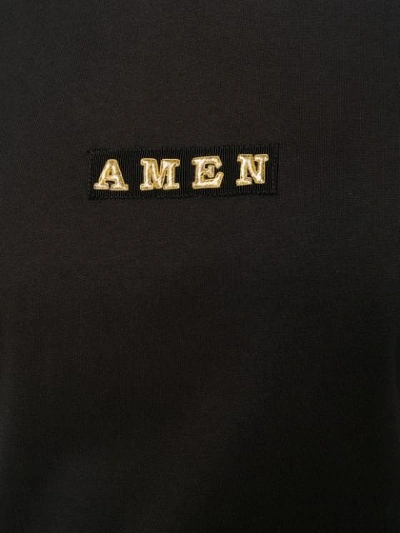 Shop Amen Embroidered Logo T-shirt - Black