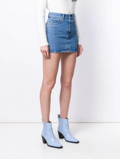 Shop Chiara Ferragni Mini Denim Skirt In Blue
