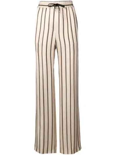 Shop Barbara Bui Striped Trousers In Neutrals
