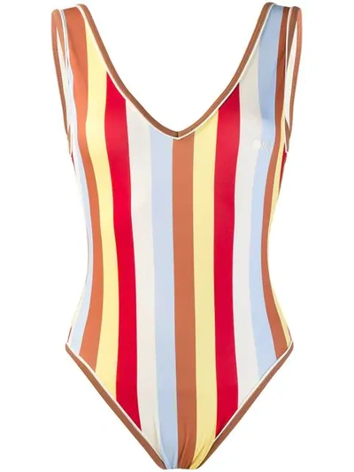 Shop Solid & Striped Michelle Swimsuit In Brown