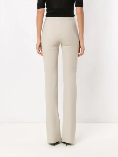 Shop Gloria Coelho High Waist Flared Pants In Neutrals