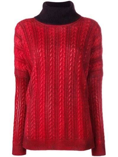 Shop Avant Toi Turtleneck Sweater In Red