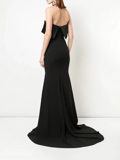 Shop Alex Perry Folded Top Evening Dress In Black