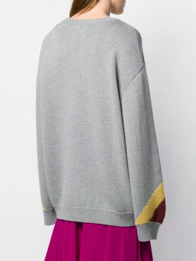 Shop Stella Mccartney Intarsia-knit Jumper In Grey