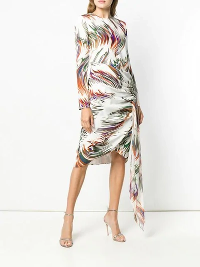 Shop Givenchy Swirl Print Dress In White