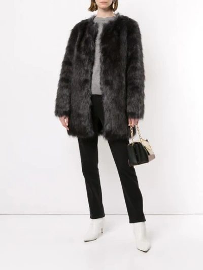 Shop Unreal Fur Faux Fur Midnight Coat In Black