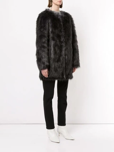 Shop Unreal Fur Faux Fur Midnight Coat In Black