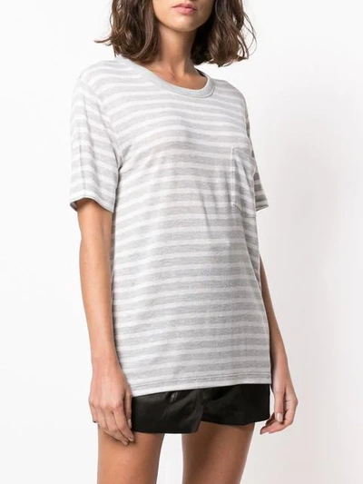 Shop Alexander Wang T Striped T-shirt In Grey