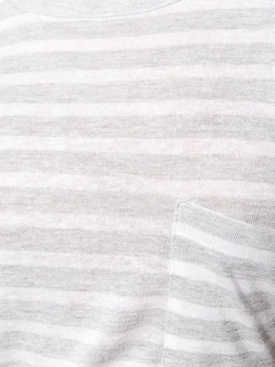 T BY ALEXANDER WANG 条纹T恤 - 灰色
