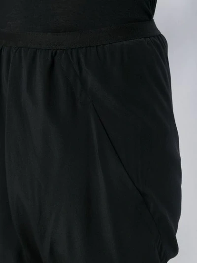 Shop Rick Owens Ruffled Silk Shorts In 09 Black