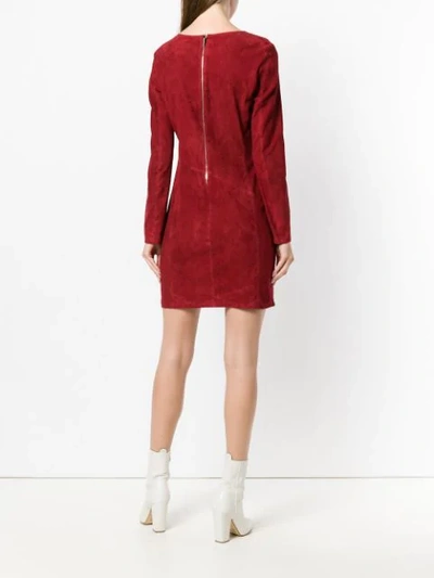 ARMA SIDE ZIP FITTED MINI DRESS - 红色