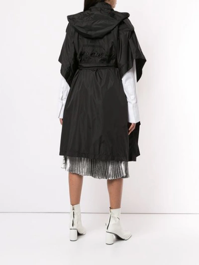 Shop Juunj Juun.j Short-sleeved Poncho - Black