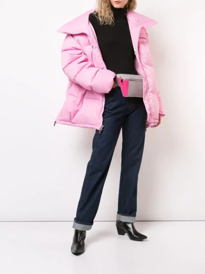 Shop Calvin Klein 205w39nyc Padded Coat In Pink