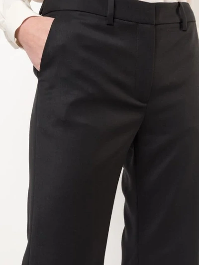 Shop Nili Lotan Cropped Flared Trousers In Black
