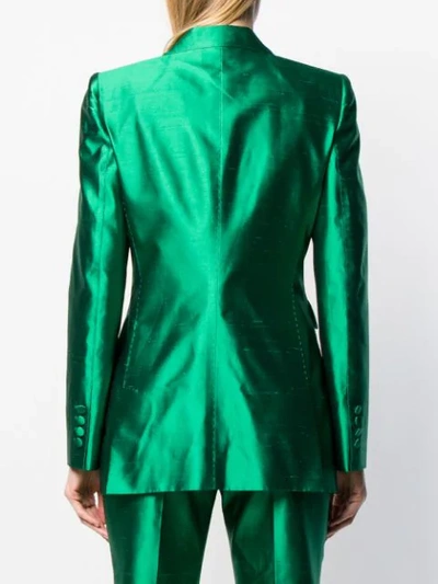 Shop Dolce & Gabbana Balmaccan Blazer In Green