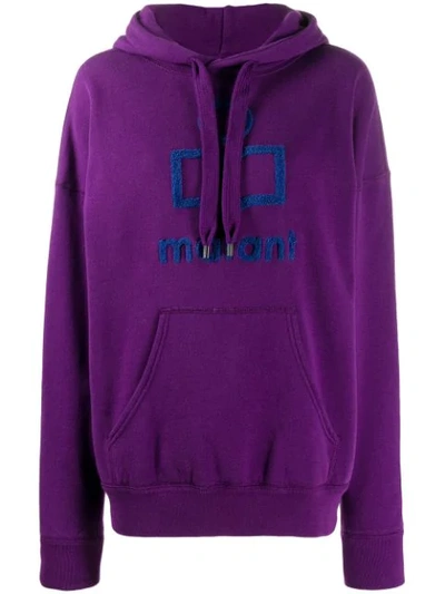 Shop Isabel Marant Étoile Logo Patch Hoodie In 86pe Purple