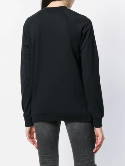 Shop Balmain Logo-print Sweatshirt In Black