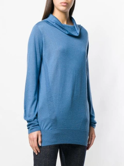 Shop Eleventy Knitted Sweatshirt In Blue