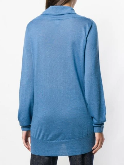 Shop Eleventy Knitted Sweatshirt In Blue