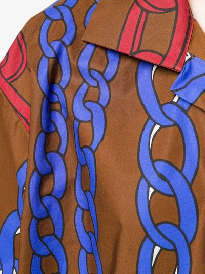 Shop Marni Chain Print Oversized Shirt In Chm53 Multicolore