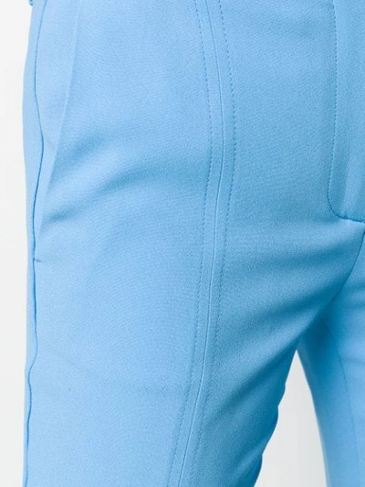 Shop Victoria Beckham Front Slit Trousers In Blue