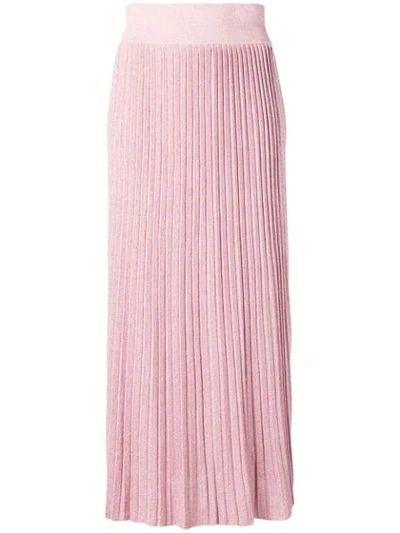 Shop Altea Pleated Long Skirt - Pink