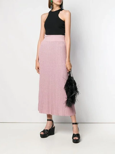 Shop Altea Pleated Long Skirt - Pink