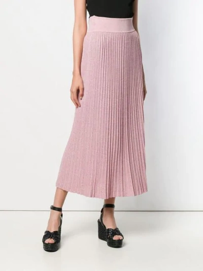 Shop Altea Pleated Long Skirt - Pink