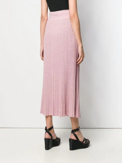 Shop Altea Pleated Long Skirt - Pink