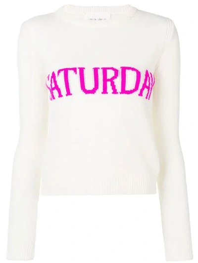 Shop Alberta Ferretti Saturday Sweater In White