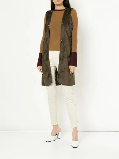 Shop Tu Es Mon Tresor Petit Ribbon Trench Coat In Brown