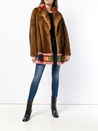 Shop Blancha Mink Fur Coat In Brown