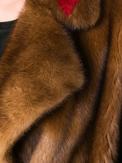 Shop Blancha Mink Fur Coat In Brown
