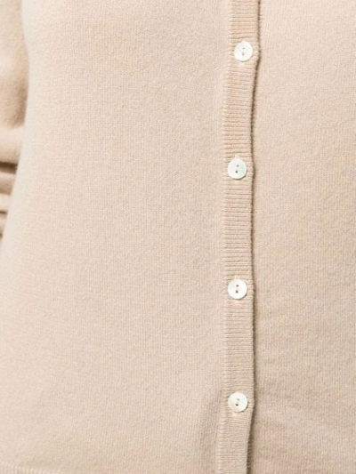 Shop N•peal Round Neck Knitted Cardigan In Neutrals