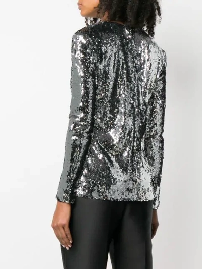 Shop Stella Mccartney Sequin Embroidered Blouse In Silver
