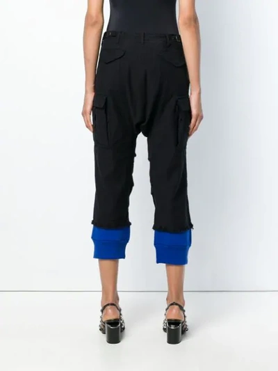 Shop R13 Cropped Cargo Trousers In Black