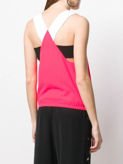 Shop Armani Exchange Flamingos Tank Top In Pink