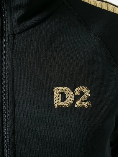 Shop Dsquared2 Sequin Logo Track Top In Black