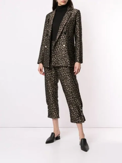 Shop Mother Of Pearl Leopard Print Blazer In Brown