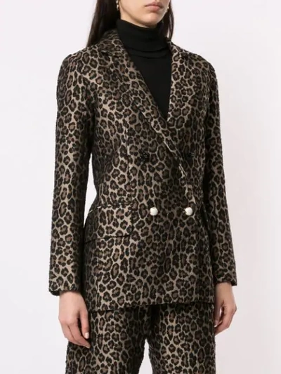 Shop Mother Of Pearl Leopard Print Blazer In Brown