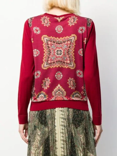 Shop Etro Bandana Pattern Knitted Top In Red