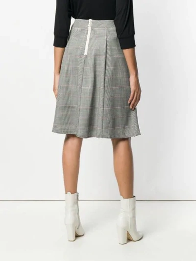 Shop Ultràchic Tartan Pleated Midi Skirt - Grey