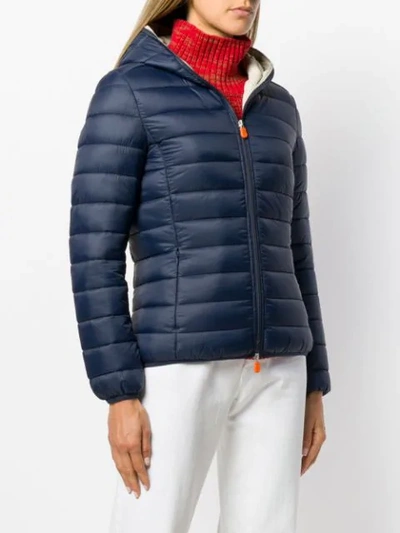 Shop Save The Duck Padded Shell Jacket - Blue