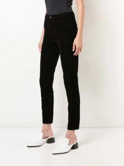 Shop J Brand Skinny Fit Corduroy Trousers In Black